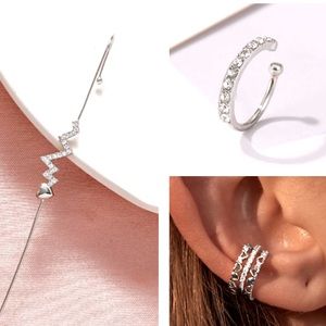 3 piece Sterling Silver Climber & Cuff Set